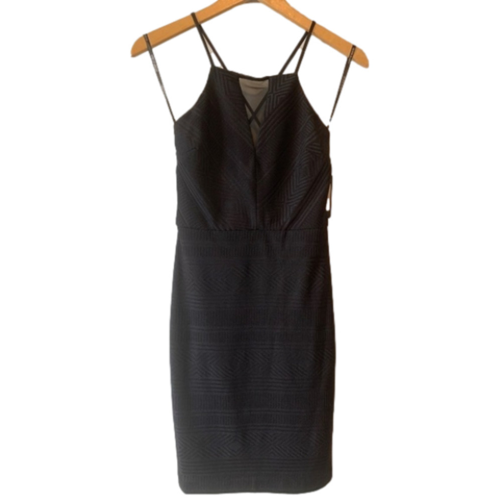 NWT Guess Black Aztec Design Bodycon Dress Size 2